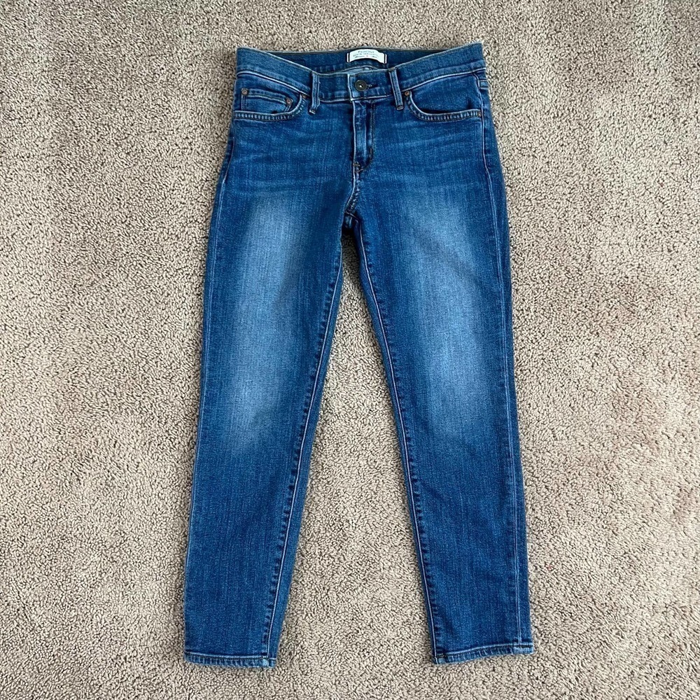 Principle Denim Innovators Honor Medium Wash Low Rise Skinny Leg Crop Jeans 27
